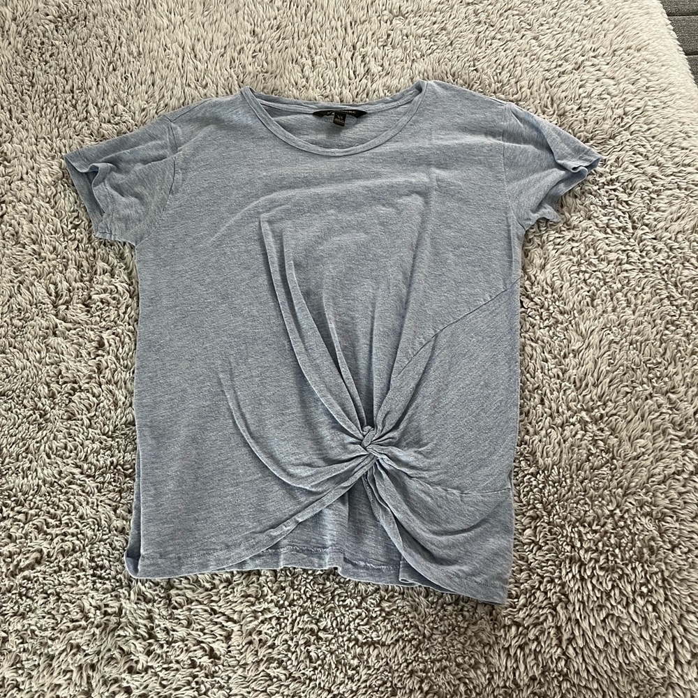 Banana Republic Blue Tie Front Top
